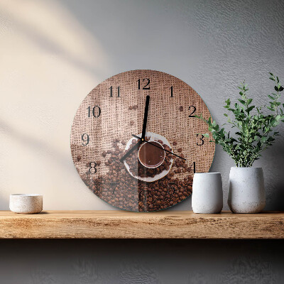 Orologio rotondo chicchi di caffè