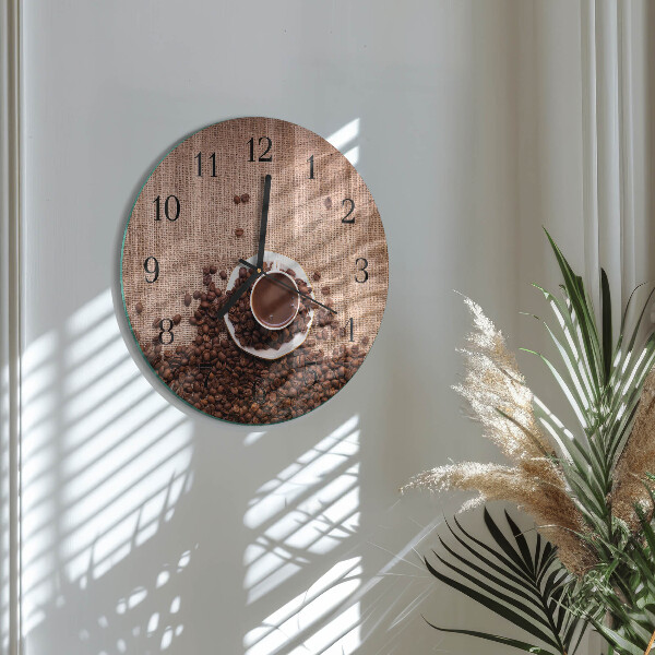Orologio rotondo chicchi di caffè