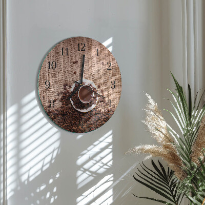 Orologio rotondo chicchi di caffè