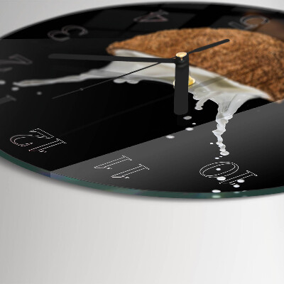 Orologio rotondo Noce di cocco