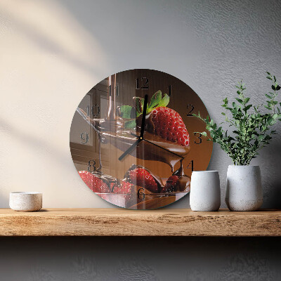 Orologio rotondo Fragole al cioccolato