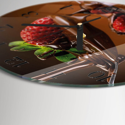Orologio rotondo Fragole al cioccolato
