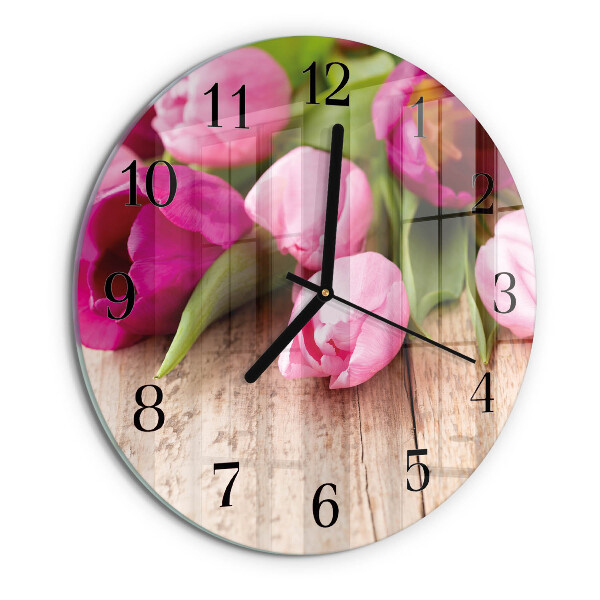 Orologio rotondo Tulipani