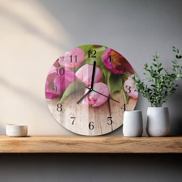 Orologio rotondo Tulipani