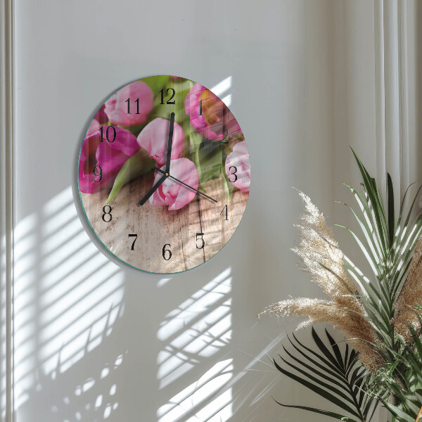 Orologio rotondo Tulipani
