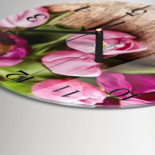 Orologio rotondo Tulipani