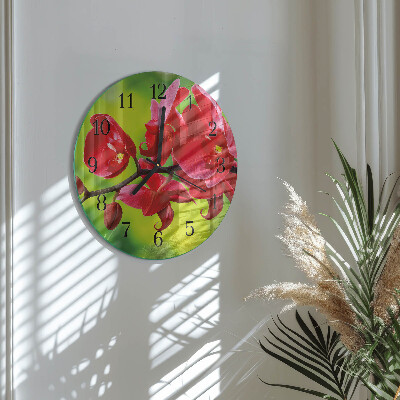 Orologio rotondo Orchidea