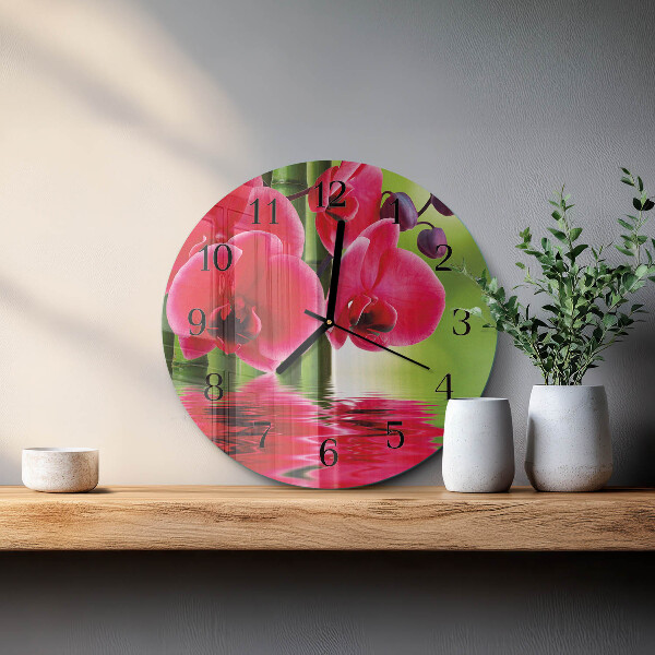 Orologio rotondo Orchidea