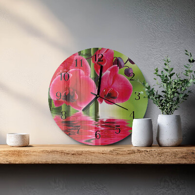 Orologio rotondo Orchidea