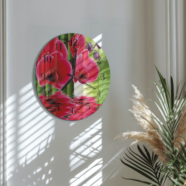 Orologio rotondo Orchidea