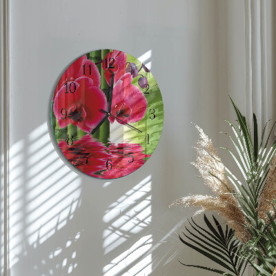 Orologio rotondo Orchidea