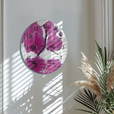 Orologio rotondo Orchidea