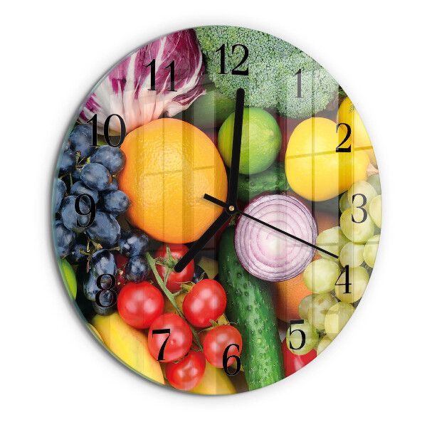 Orologio rotondo Frutta e verdura