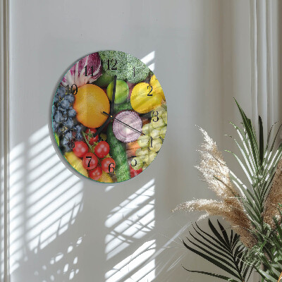 Orologio rotondo Frutta e verdura