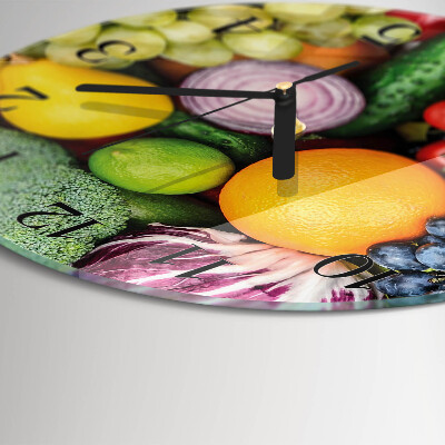 Orologio rotondo Frutta e verdura