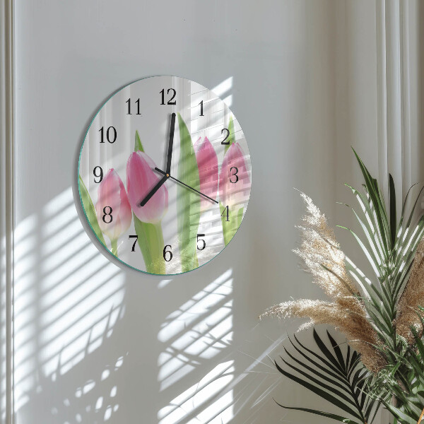Orologio rotondo Tulipani