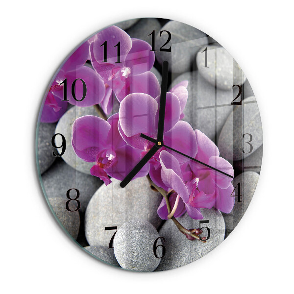 Orologio rotondo Pietre per orchidee