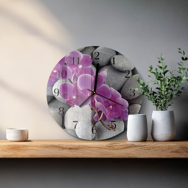 Orologio rotondo Pietre per orchidee