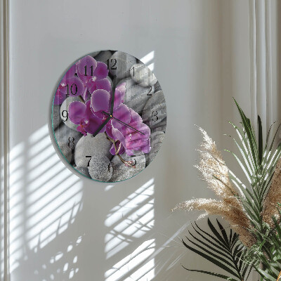 Orologio rotondo Pietre per orchidee