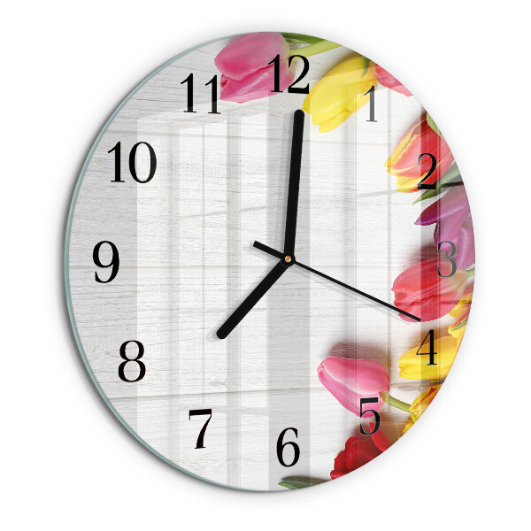 Orologio rotondo Tulipani