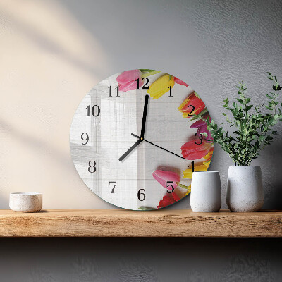 Orologio rotondo Tulipani