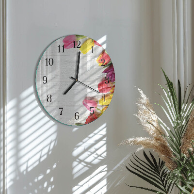 Orologio rotondo Tulipani