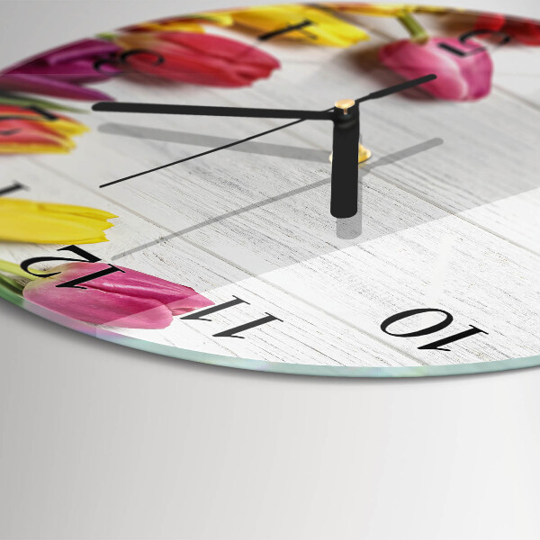 Orologio rotondo Tulipani
