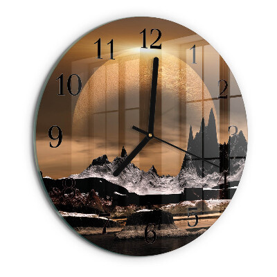 Orologio rotondo Montagne