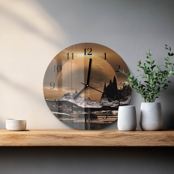 Orologio rotondo Montagne
