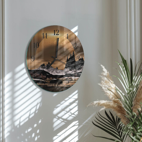 Orologio rotondo Montagne