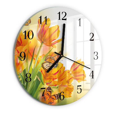 Orologio rotondo Tulipani