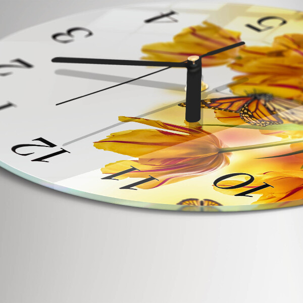 Orologio rotondo Tulipani