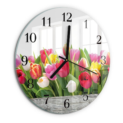 Orologio rotondo Tulipani