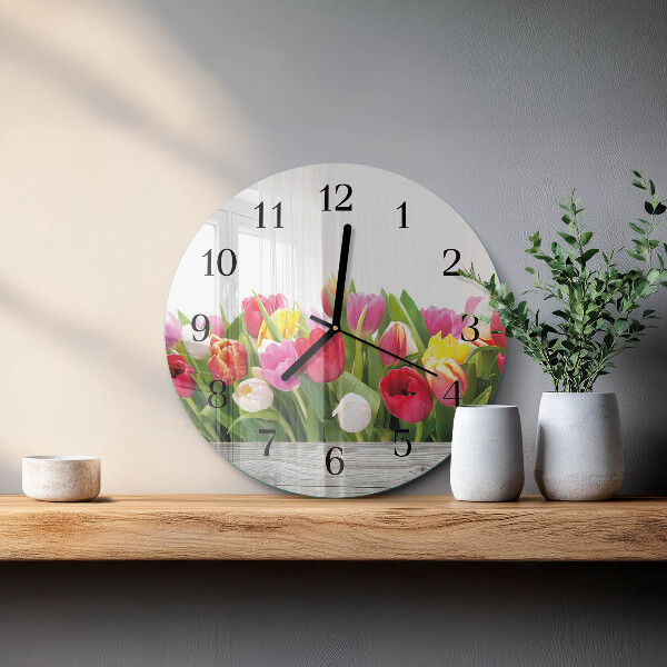 Orologio rotondo Tulipani
