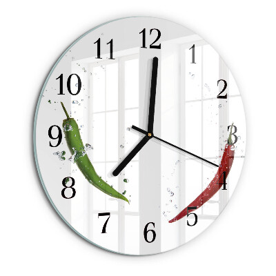 Orologio rotondo peperoncini