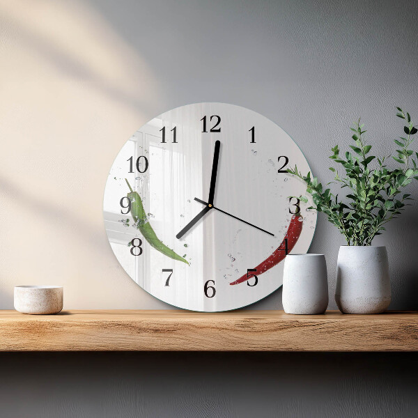 Orologio rotondo peperoncini