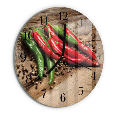 Orologio rotondo peperoncini