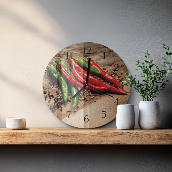Orologio rotondo peperoncini