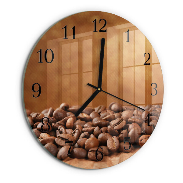 Orologio rotondo chicchi di caffè