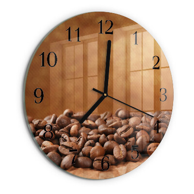 Orologio rotondo chicchi di caffè