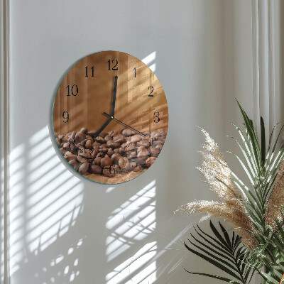 Orologio rotondo chicchi di caffè