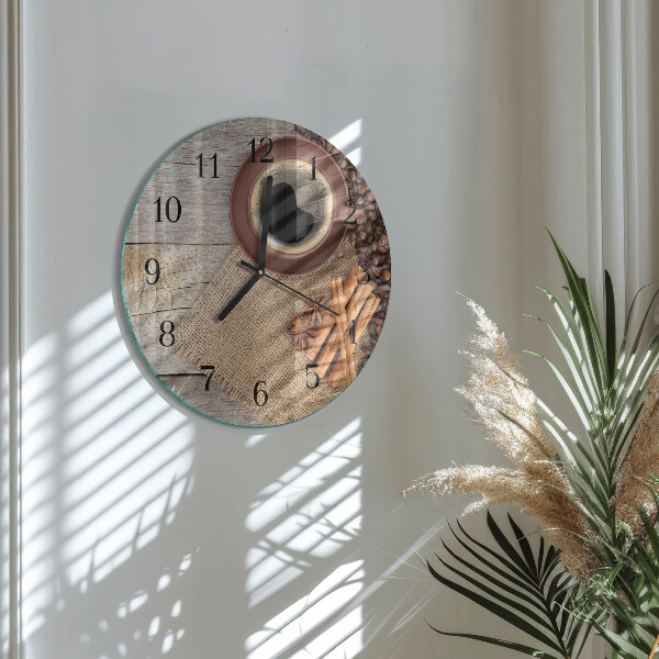 Orologio rotondo chicchi di caffè