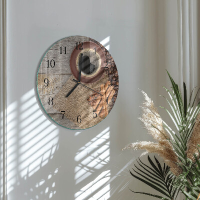 Orologio rotondo chicchi di caffè
