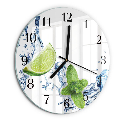 Orologio rotondo Menta e lime