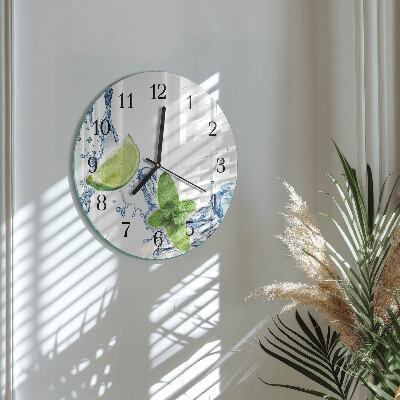 Orologio rotondo Menta e lime