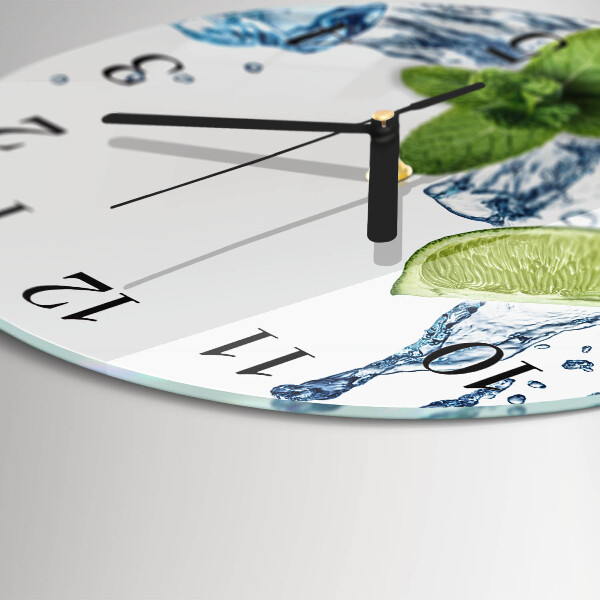Orologio rotondo Menta e lime