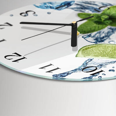 Orologio rotondo Menta e lime