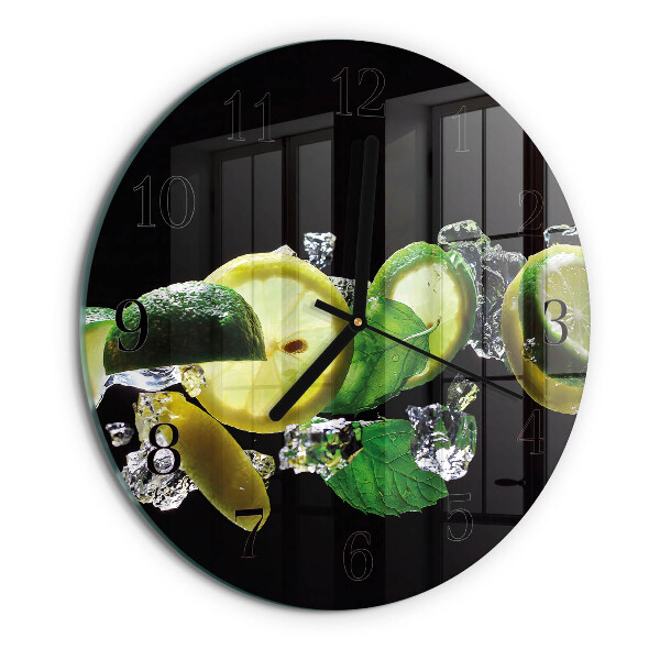 Orologio rotondo Limone e lime