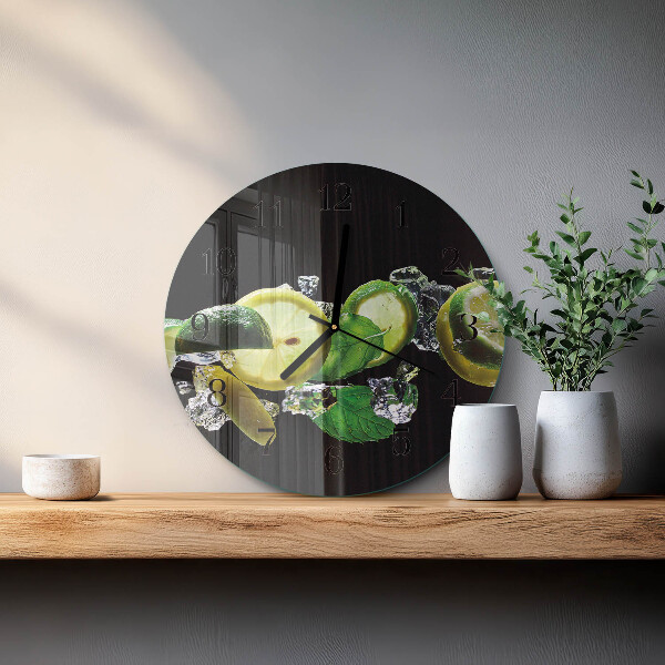Orologio rotondo Limone e lime