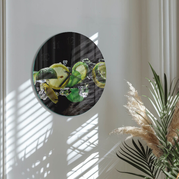 Orologio rotondo Limone e lime